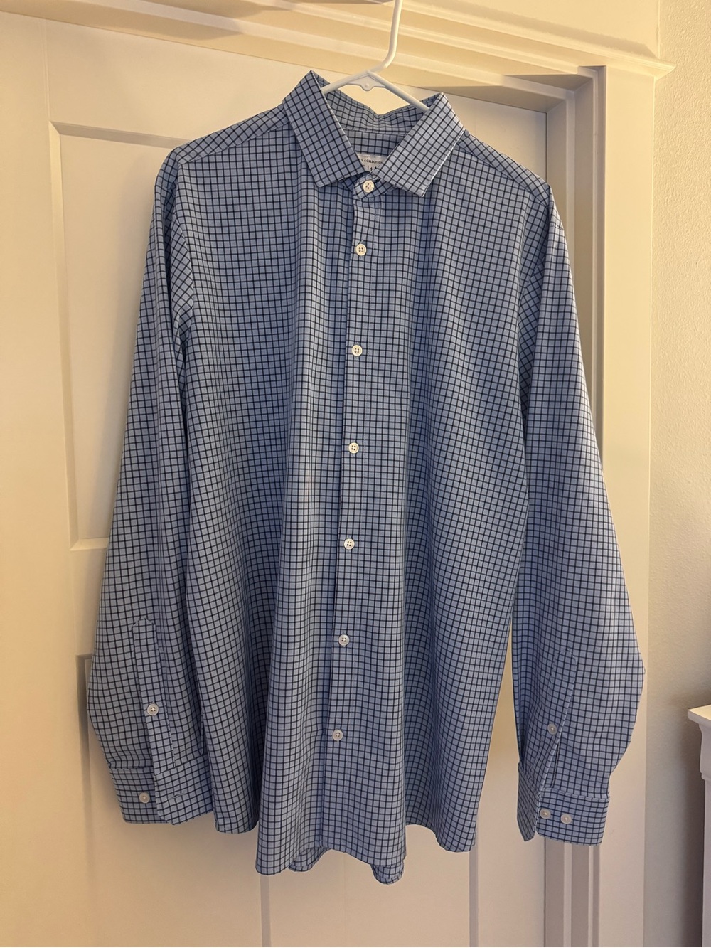 Mizzen+Main Men’s Blue Windowpane Dress Shirt